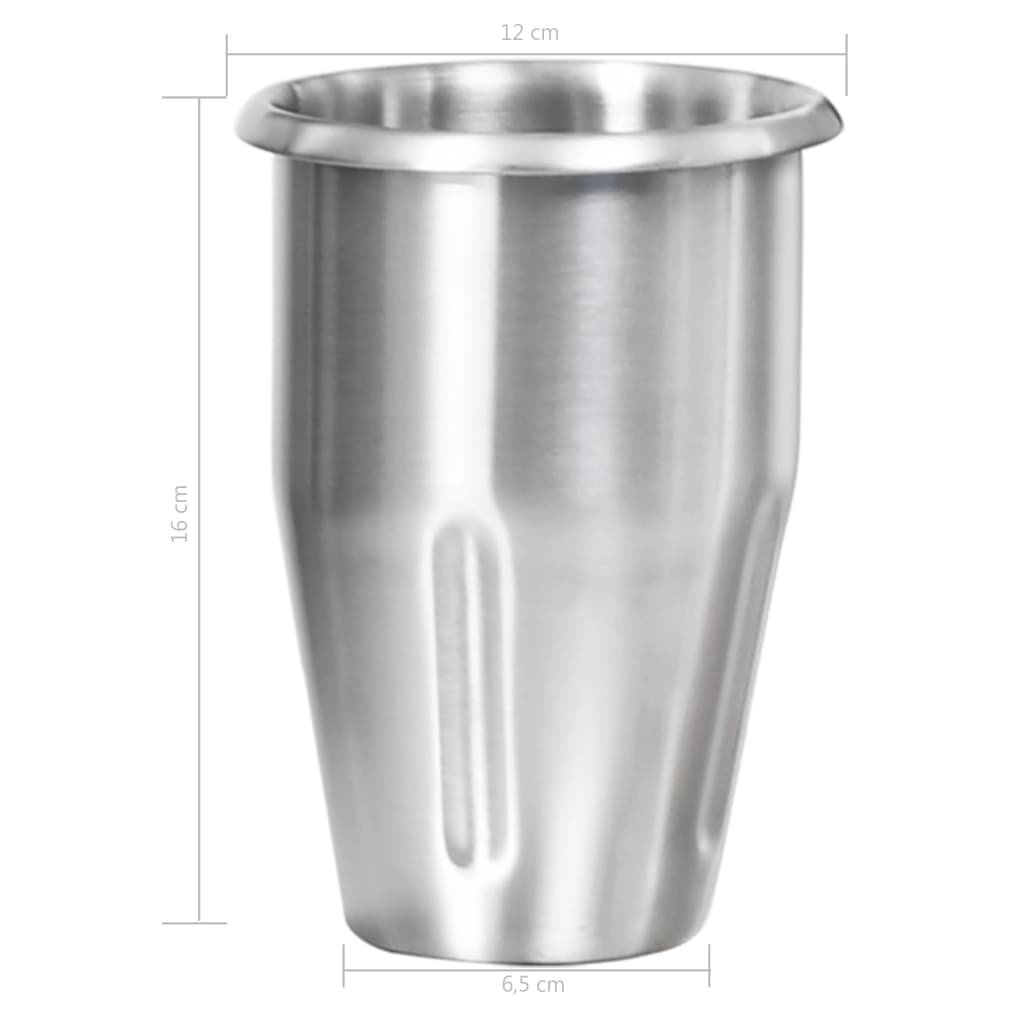 Batidora de batidos con doble vaso de acero inoxidable 2 L