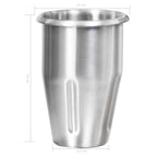 Batidora de batidos con doble vaso de acero inoxidable 2 L