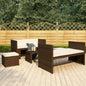 5-piece garden furniture set with cushions, synthetic rattan, gray
