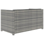 Set de muebles de jardín 5 pzas y cojines ratán sintético gris