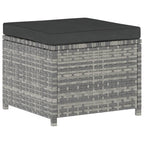 Set de muebles de jardín 5 pzas y cojines ratán sintético gris