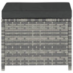 Set de muebles de jardín 5 pzas y cojines ratán sintético gris