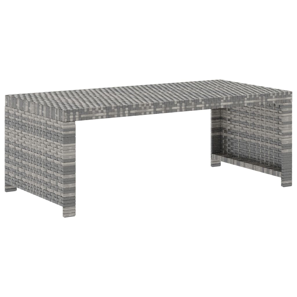 Set de muebles de jardín 5 pzas y cojines ratán sintético gris