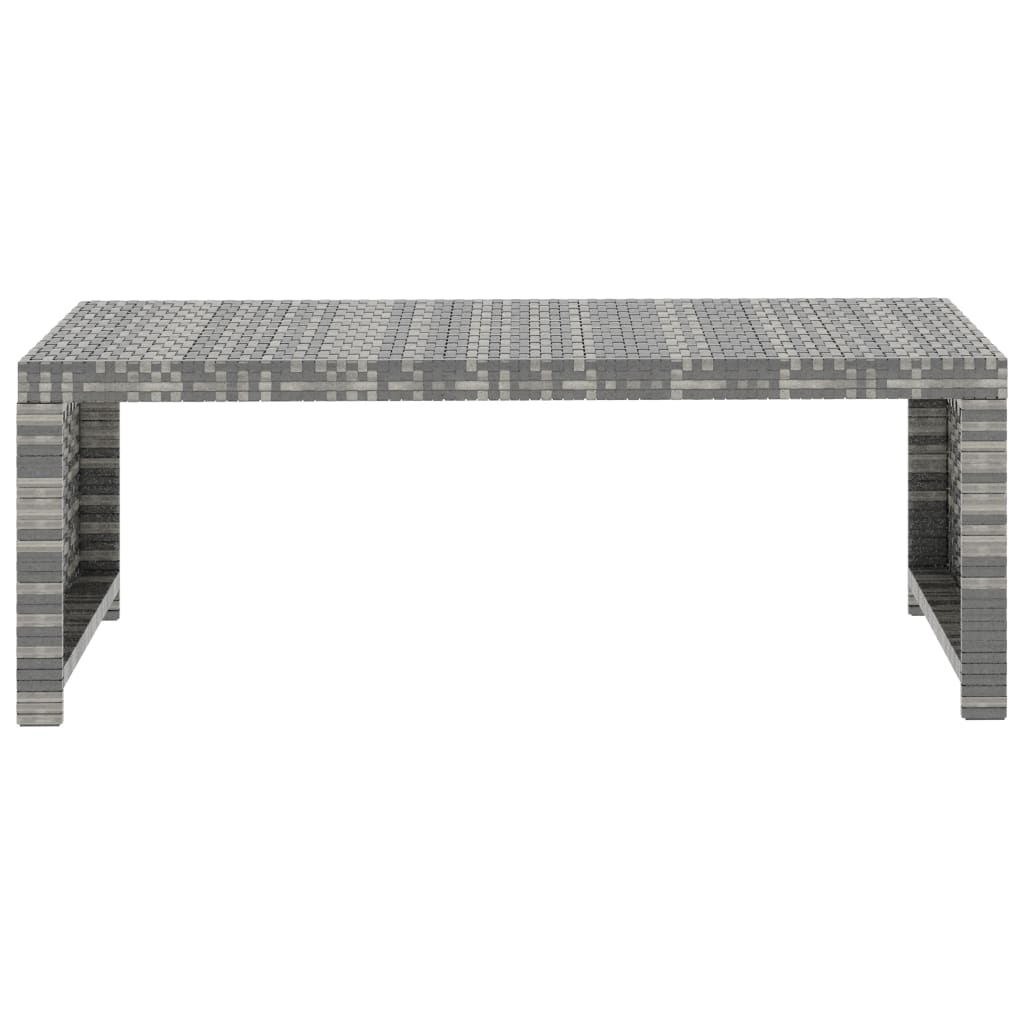 Set de muebles de jardín 5 pzas y cojines ratán sintético gris
