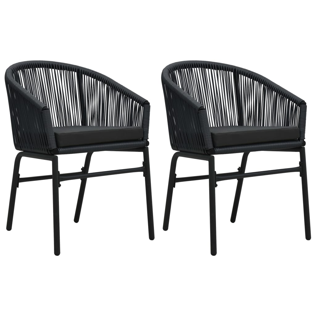 2 garden chairs synthetic rattan anthracite