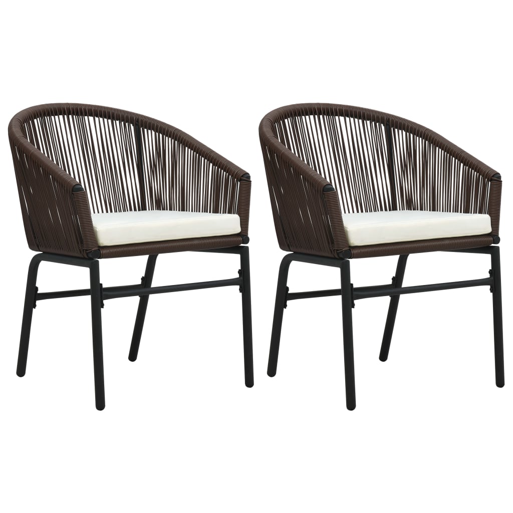 2 garden chairs synthetic rattan anthracite