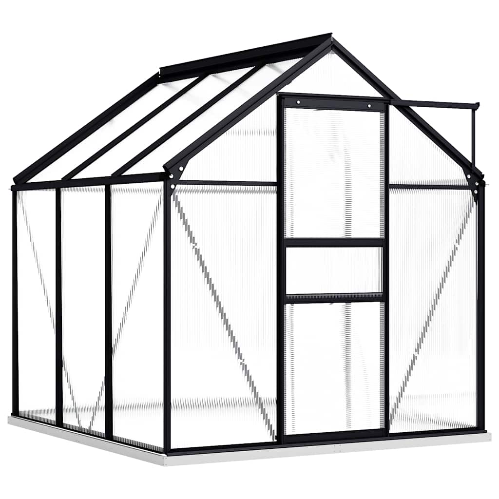 Invernadero con estructura base aluminio gris antracita 3,61 m²