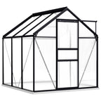Invernadero con estructura base aluminio gris antracita 3,61 m²