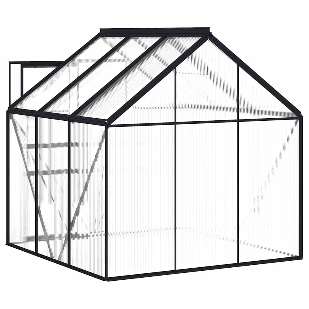 Invernadero con estructura base aluminio gris antracita 3,61 m²