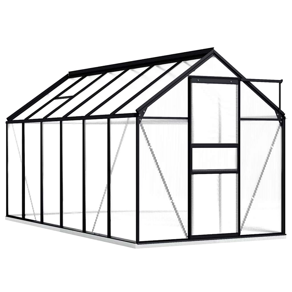 Invernadero con estructura de aluminio gris antracita 7,03 m²