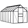 Invernadero con estructura de aluminio gris antracita 7,03 m²