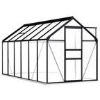 Invernadero con estructura de aluminio gris antracita 7,03 m²