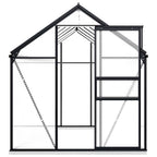 Invernadero con estructura de aluminio gris antracita 7,03 m²