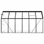 Invernadero con estructura de aluminio gris antracita 7,03 m²
