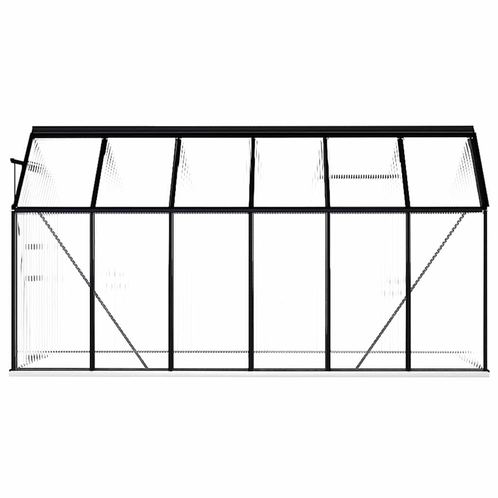 Invernadero con estructura de aluminio gris antracita 7,03 m²