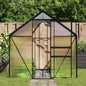 Anthracite grey aluminum base greenhouse 3.61 m²