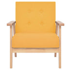 Juego de sofás de 3 piezas tela amarillo