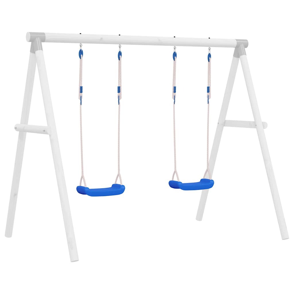 Columpios con cuerdas 2 unidades polietileno azul 37x15 cm