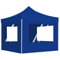 Carpa plegable profesional con paredes aluminio azul 2x2 m