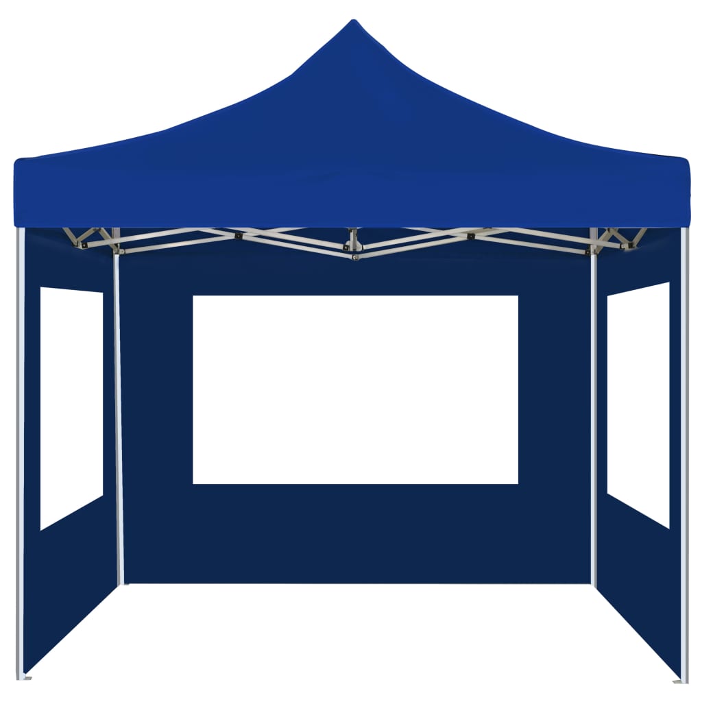 Carpa plegable profesional con paredes aluminio azul 2x2 m