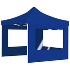 Carpa plegable profesional con paredes aluminio azul 2x2 m