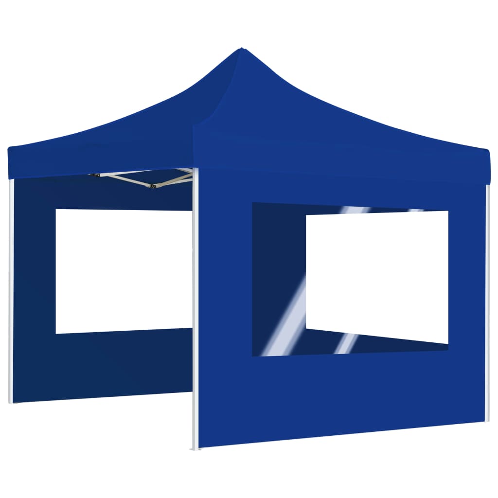 Carpa plegable profesional con paredes aluminio azul 2x2 m