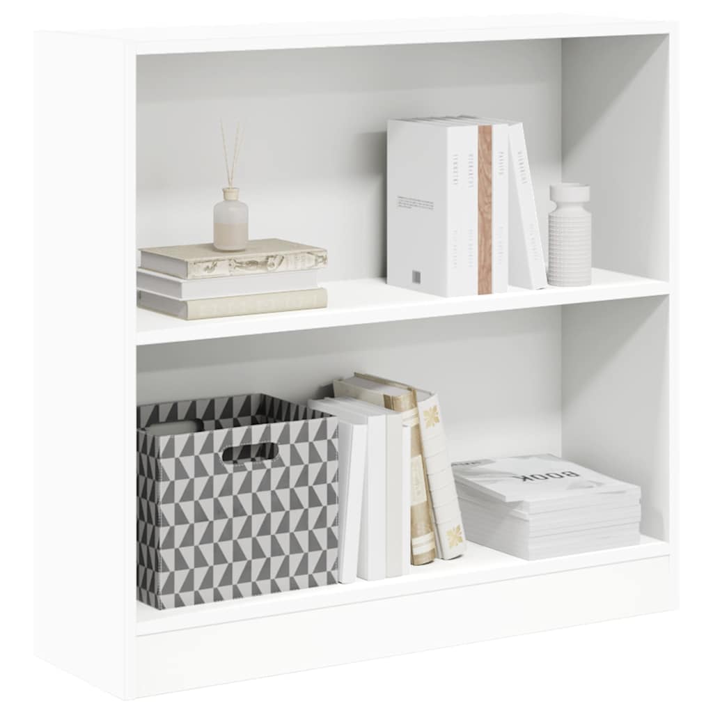 Estantería de madera contrachapada blanco 80x24x75 cm