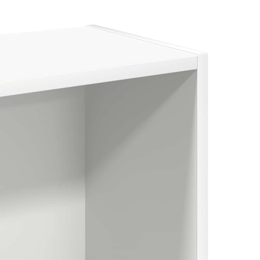 Estantería de madera contrachapada blanco 80x24x75 cm