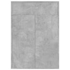 Zapatero de contrachapada gris hormigón 60x35x84 cm
