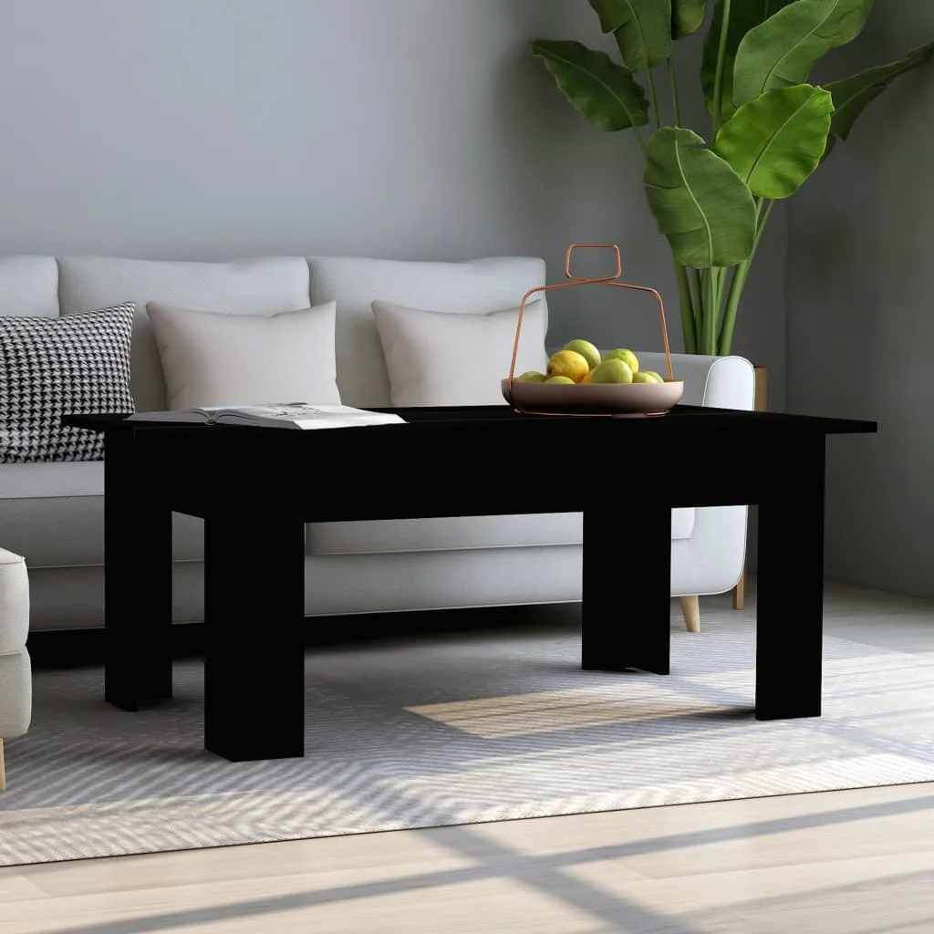 Mesa de centro madera contrachapada blanco 100x60x42 cm