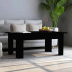 Mesa de centro madera contrachapada blanco 100x60x42 cm