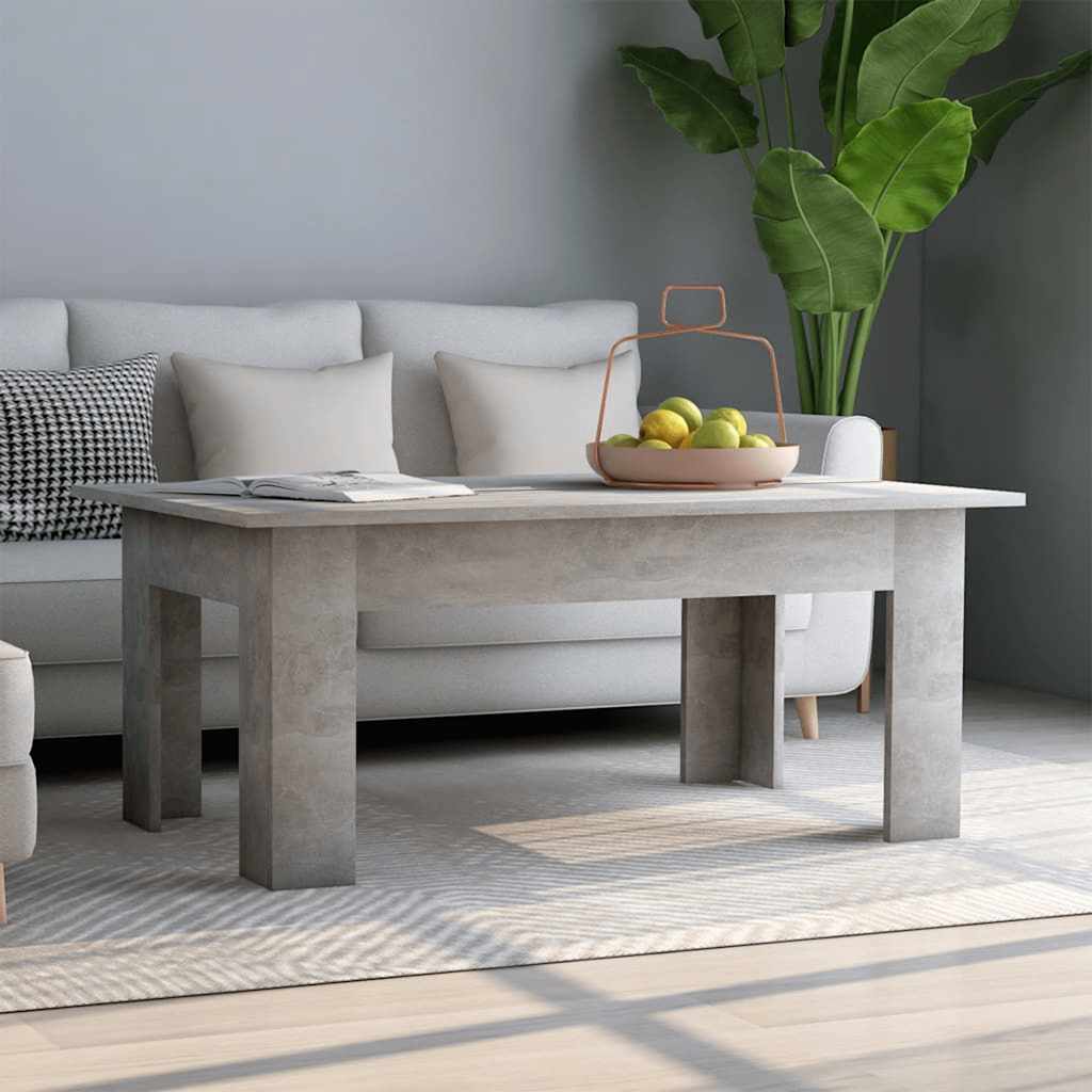 Mesa de centro madera contrachapada blanco 100x60x42 cm
