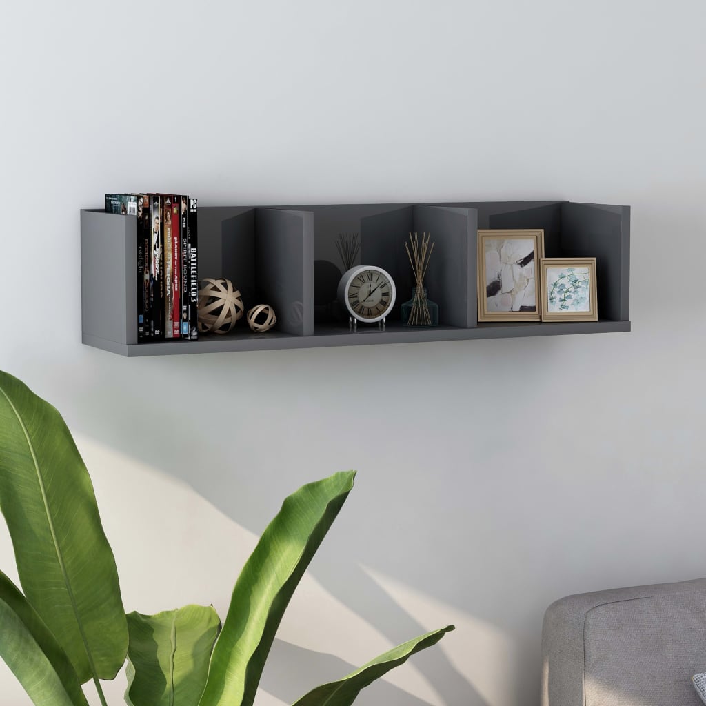 Wall shelf CD engineered wood artisan oak 75x18x18 cm