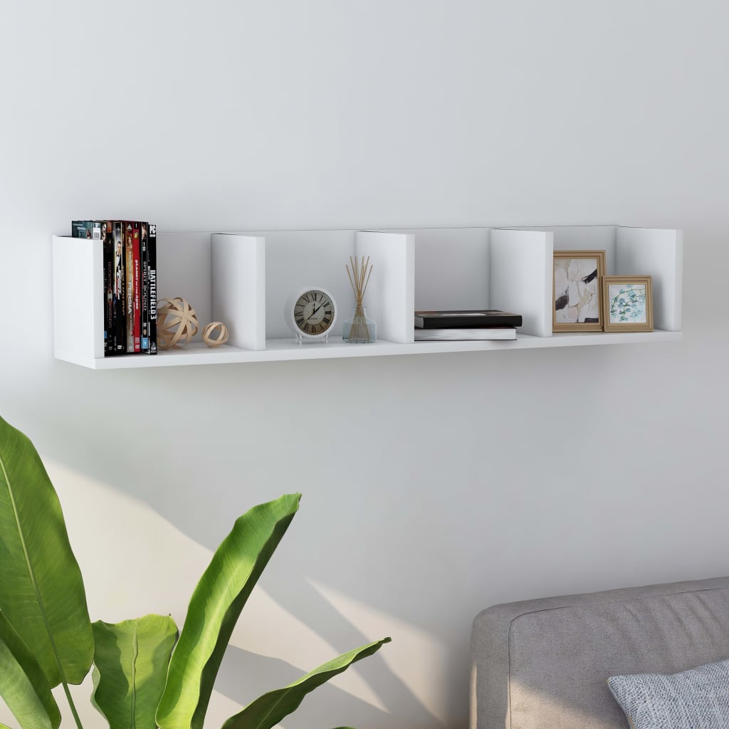 Wall shelf CD engineered wood artisan oak 75x18x18 cm