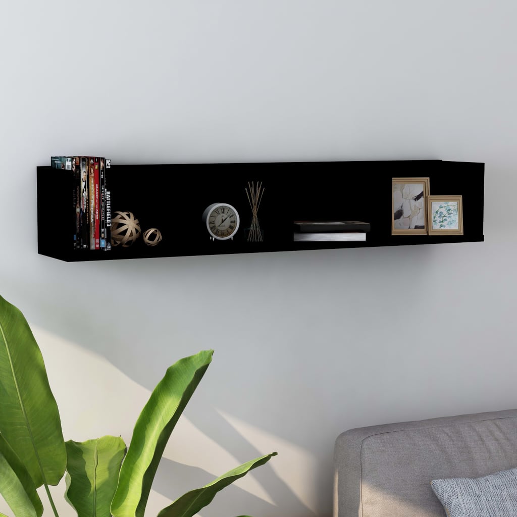 Wall shelf CD engineered wood artisan oak 75x18x18 cm