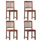 Sillas de comedor 4 unidades madera maciza de mango