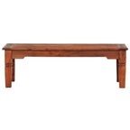Mesa de centro de madera maciza de acacia 110x50x35 cm