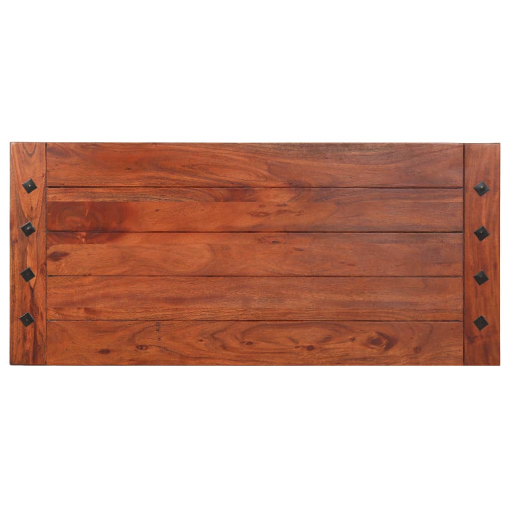 Mesa de centro de madera maciza de acacia 110x50x35 cm