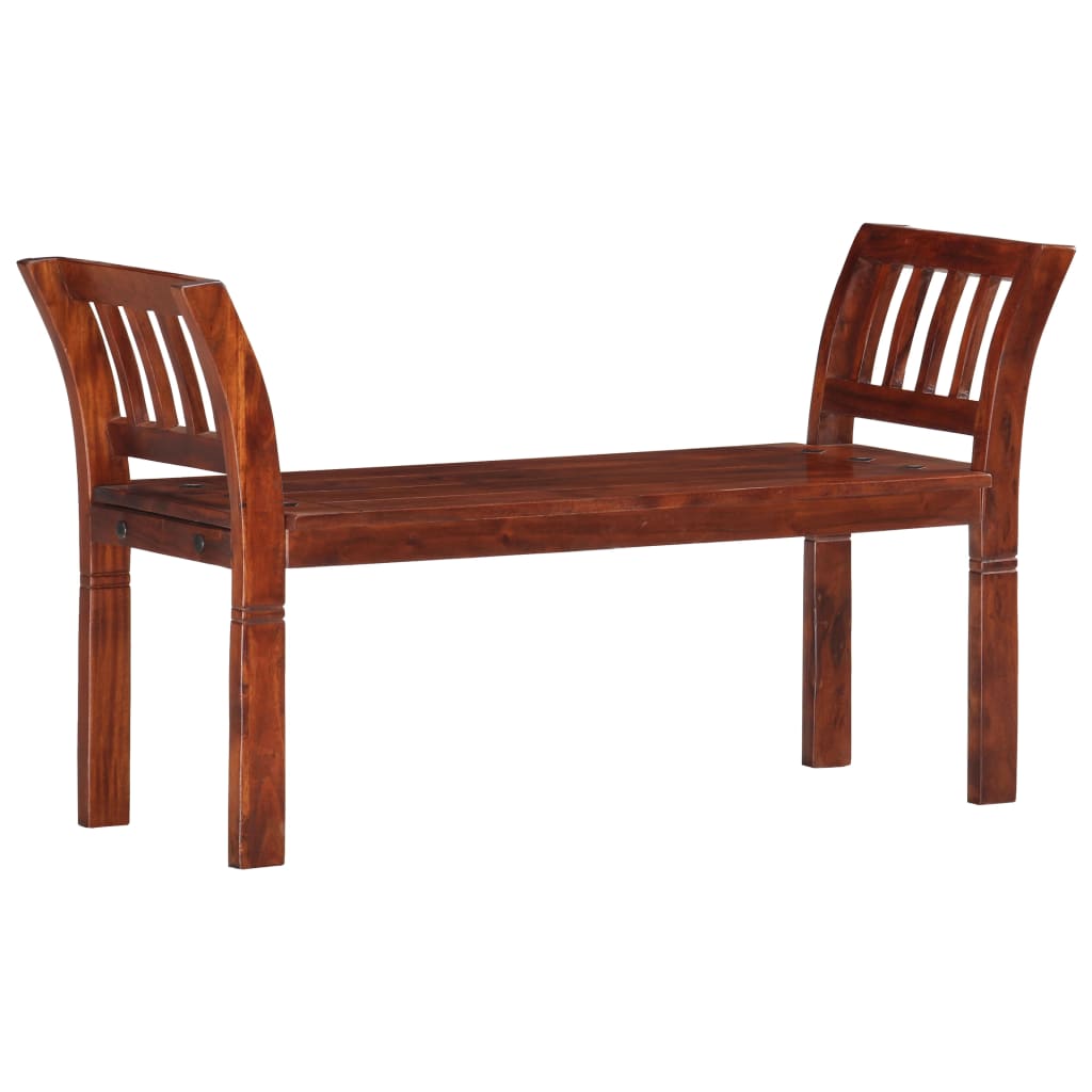 Banco de madera maciza de acacia 111 cm