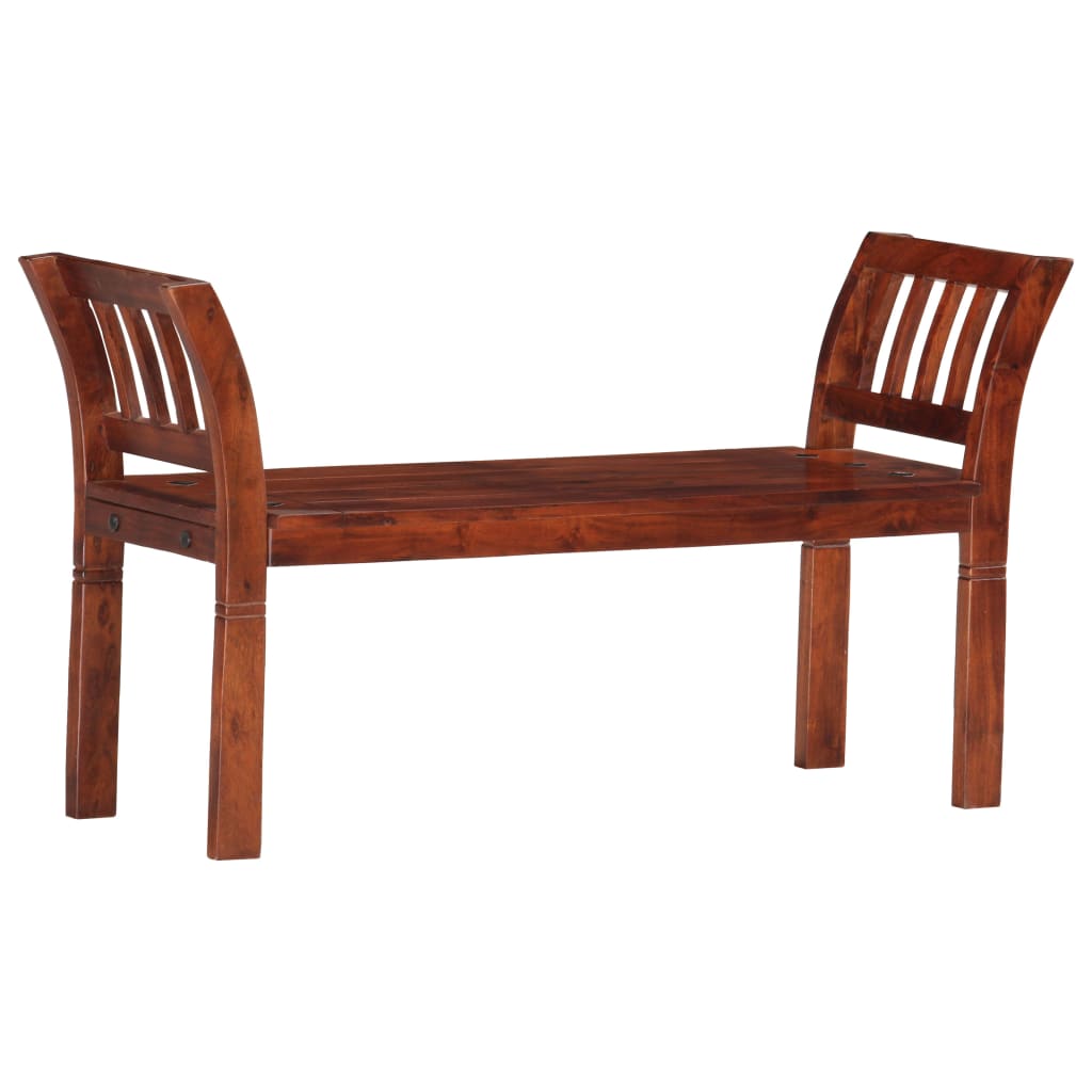 Banco de madera maciza de acacia 111 cm