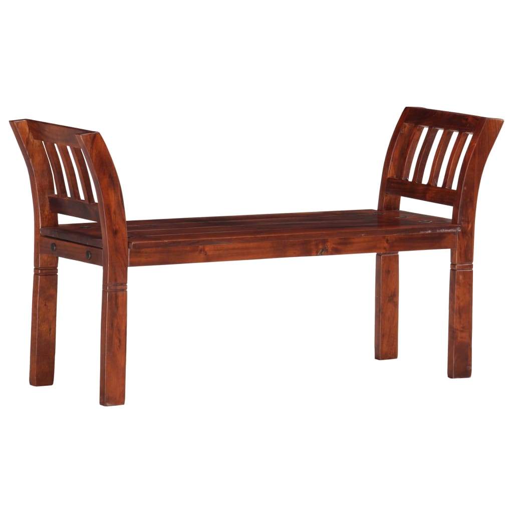 Banco de madera maciza de acacia 111 cm