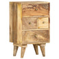Solid mango wood bedside table 36x30x60 cm