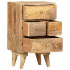 Mesita de noche de madera maciza de mango 36x30x60 cm