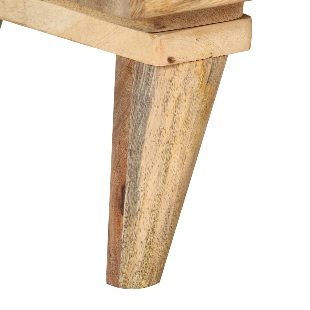 Mesita de noche de madera maciza de mango 36x30x60 cm