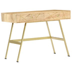 Escritorio con cajones de madera maciza de mango 100x55x75 cm