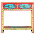 Mesa consola pintada a mano madera maciza de mango 80x35x75 cm