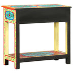Mesa consola pintada a mano madera maciza de mango 80x35x75 cm