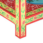 Mesa consola pintada a mano madera maciza de mango 80x35x75 cm
