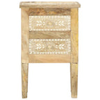 Mesita de noche pintada a mano madera maciza mango 40x30x60 cm