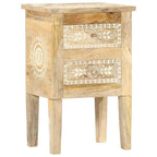 Mesita de noche pintada a mano madera maciza mango 40x30x60 cm